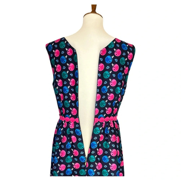 Draper James Dress Pink & Blue Jingle Dots Women's Size 8 Silk Blend Gracie - Picture 4 of 12